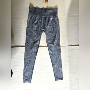 Gymshark full length blue/gray marble leggings, high-waisted Size Medium